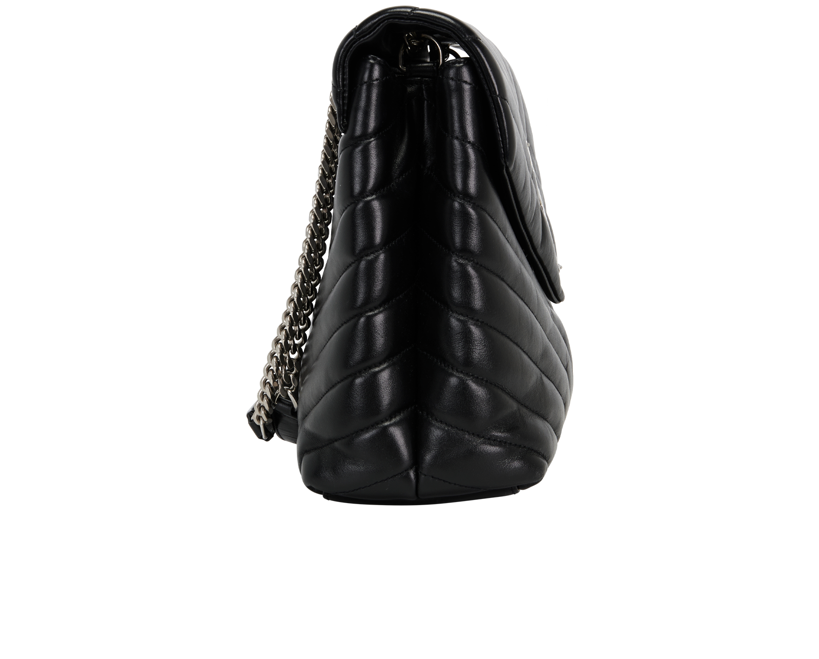 Large LouLou, &pound;1,500, Handbags, Black, Leather, Side view